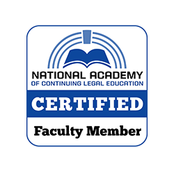 National Academy of continuing legal education | certified | faculty member