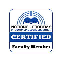 National Academy of continuing legal education | certified | faculty member